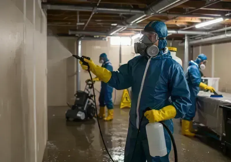 Basement Sanitization and Antimicrobial Treatment process in La Pine, OR